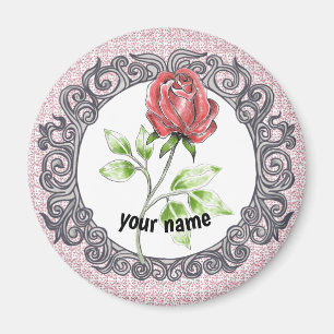 Aimant Rose rouge