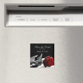 Aimant Rose rouge Enregistrer la date (In Situ (Lave-vaisselle))