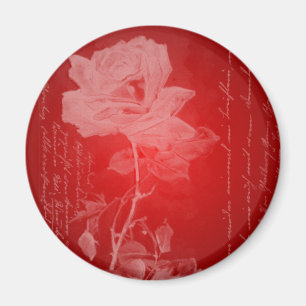 Aimant Rose rouge Valentine