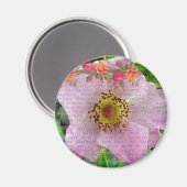 Aimant Rose sauvage (Recto/Verso)