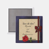 Aimant Rose Shakespeare Mariage Enregistrer La Date (Recto/Verso)