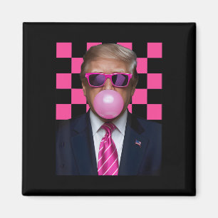 Aimant Rose Trump Lunettes Bulles De Chewing-Gum Chemise