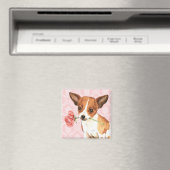 Aimant Rose Valentin Chihuahua (In Situ (Lave-vaisselle))