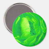 Aimant Rose vert - personnalisable (Recto/Verso)