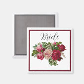 Aimant Rose victorien classique Lily Valley Bridesmaid ca (Recto/Verso)