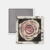 Aimant Rose vintage (Recto/Verso)