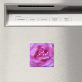 Aimant Rose violet rose rose de la photo inhale script ci (In Situ (Lave-vaisselle))