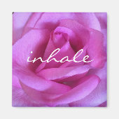Aimant Rose violet rose rose de la photo inhale script ci (Devant)