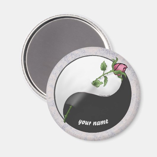 Aimant Rose Yin Yang (Recto/Verso)