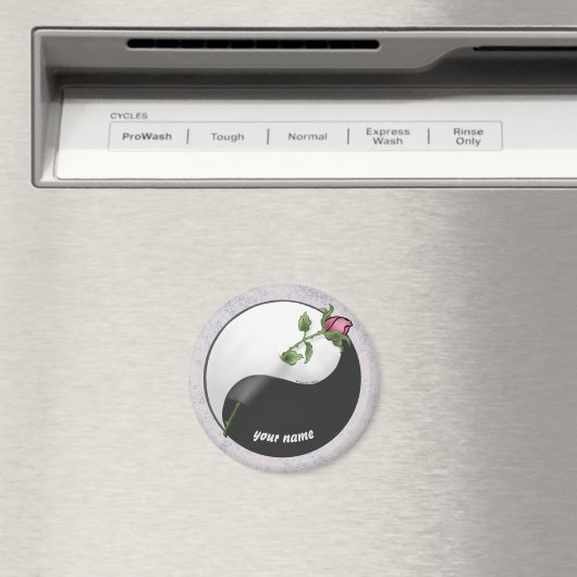 Aimant Rose Yin Yang (In Situ (Lave-vaisselle))