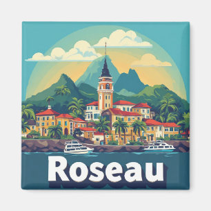 Aimant Roseau capitale de l'île de la Dominique Souvenir 