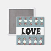 Aimant Rosebuds & Coeurs Amour (Recto/Verso)