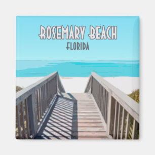 Aimant Rosemary Beach Floride Côte du Golfe Vintage