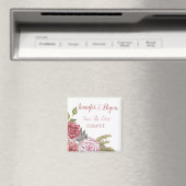 Aimant Roses Aquarelles Save The Date (In Situ (Lave-vaisselle))