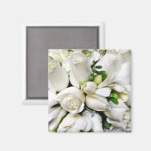 Aimant Roses blanches, pour n'importe quelle occasion_ (Recto/Verso)