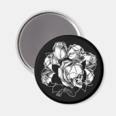 Aimant Roses crâne (Recto/Verso)