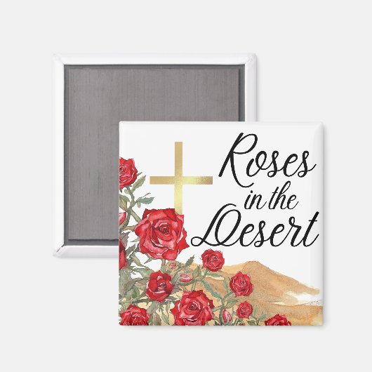 Aimant Roses dans le désert (Recto/Verso)