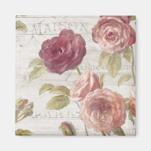 Aimant Roses de Français de rose en pastel