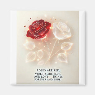 Aimant Roses de lumière et d'amour