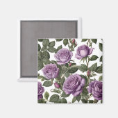 Aimant Roses de Rose pourpre, (Recto/Verso)