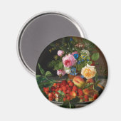 Aimant Roses et fraises de Still Life par Otto Ottesen (Recto/Verso)