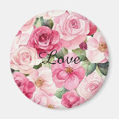 Aimant Roses Fleur De Pretty Pink (Devant)