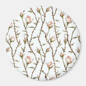 Aimant Roses Florales Rose Pâle (Devant)