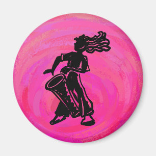 Aimant Roses indien de tambour de nuits de boogie de New