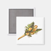 Aimant Roses jaunes enveloppées dans du mazout (Recto/Verso)