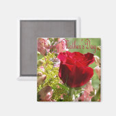 Aimant Roses pour Mère / Bonne Fête des Mères (Recto/Verso)