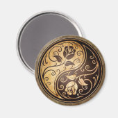 Aimant Roses robustes de Yin Yang (Recto/Verso)