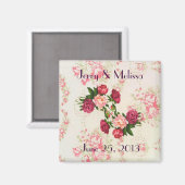 Aimant Roses roses roses rose Favoriser l'aimant (Recto/Verso)