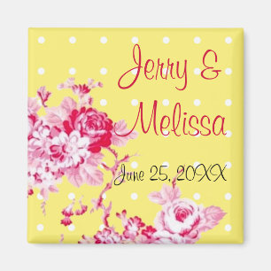 Aimant Roses Roses Roses Sur Mariage Jaune Favoriser l'ai