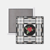 Aimant Roses rouges (Recto/Verso)