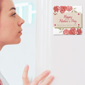 Aimant Roses rouges blanches Unique Moderne Joyeuse Fête 