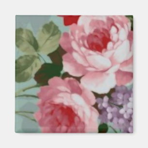 Aimant Roses rouges roses vintages