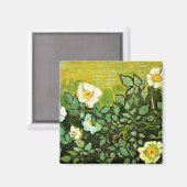 Aimant Roses sauvages, célèbre peinture de Van Gogh Magne (Recto/Verso)