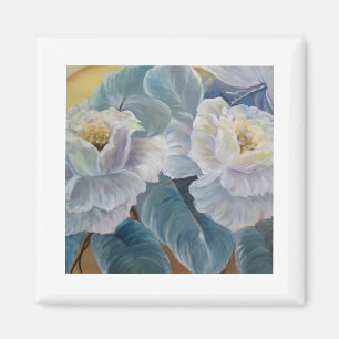 Aimant Roses sur le bleu