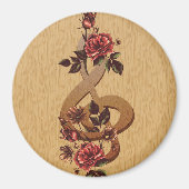 Aimant Roses Treble Clef (Devant)