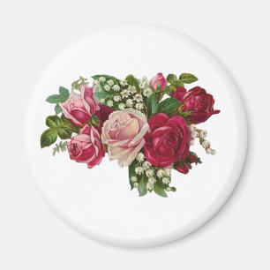 Aimant Roses victoriennes classiques Romance du lys de la