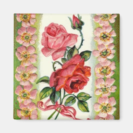 Aimant Roses vintages (Devant)