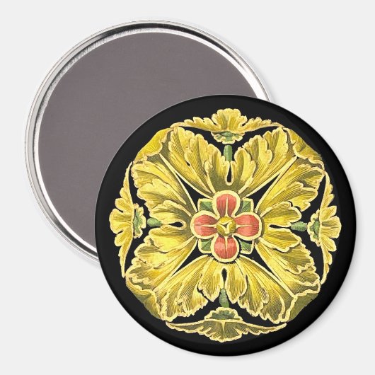 Aimant Rosette architecturale antique n° 3 (Recto/Verso)