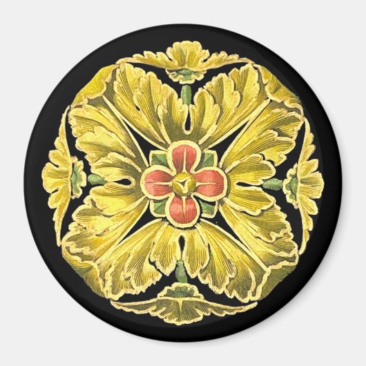 Aimant Rosette architecturale antique n° 3 (Devant)