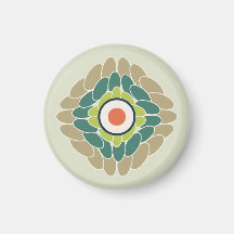 Rosette de feuilles vertes graphiques en wasabi et