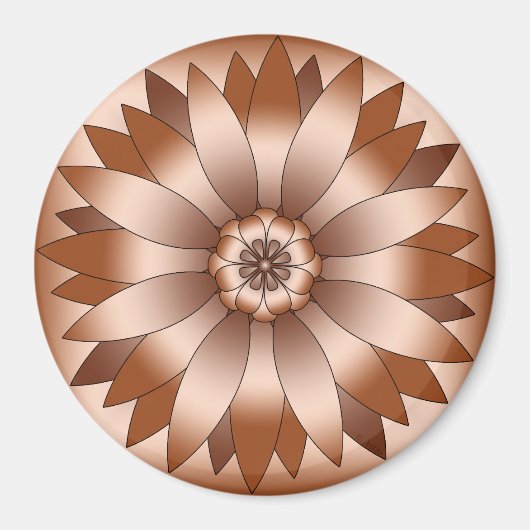 Aimant Rosette en cuivre (Devant)