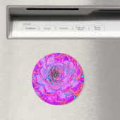 Aimant Rosette Succulente pourpre et magenta (In Situ (Lave-vaisselle))