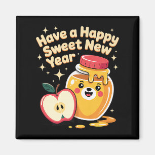 Aimant Rosh Hashanah Bonne Année Sucrée Chéri Ours Jewi