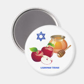 Aimant Rosh Hashanah | Cadeau du Nouvel An juif (Recto/Verso)