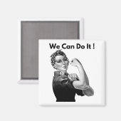 Aimant Rosie Le Riveter On Peut Le Faire (Recto/Verso)