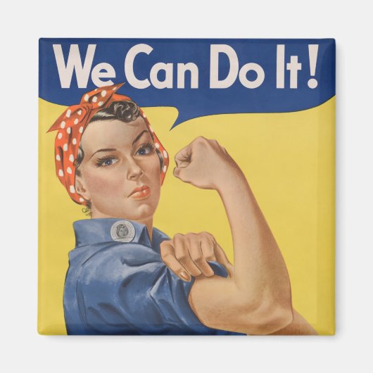 Aimant Rosie le Riveter : Une femme forte pour l'autonomi (Devant)